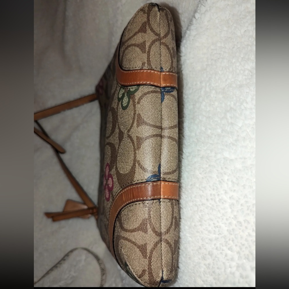 Coach Peyton Signature Multi Color Clover Floral … - image 7